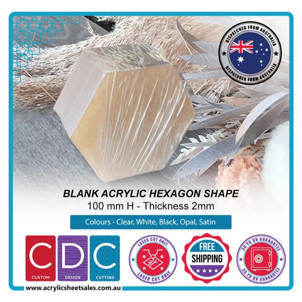 03 - Blank Acrylic Hexagon Shape