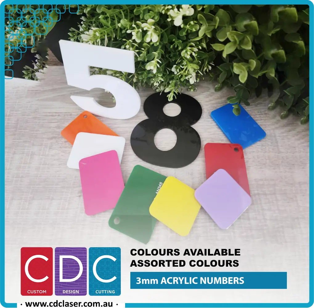 acrylic numbers 3mm type 58