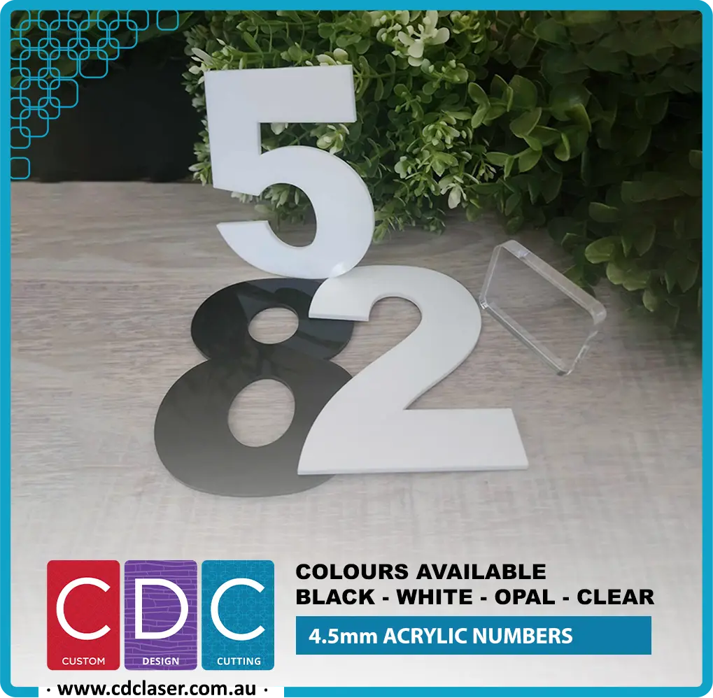 acrylic numbers 4.5mm type 582