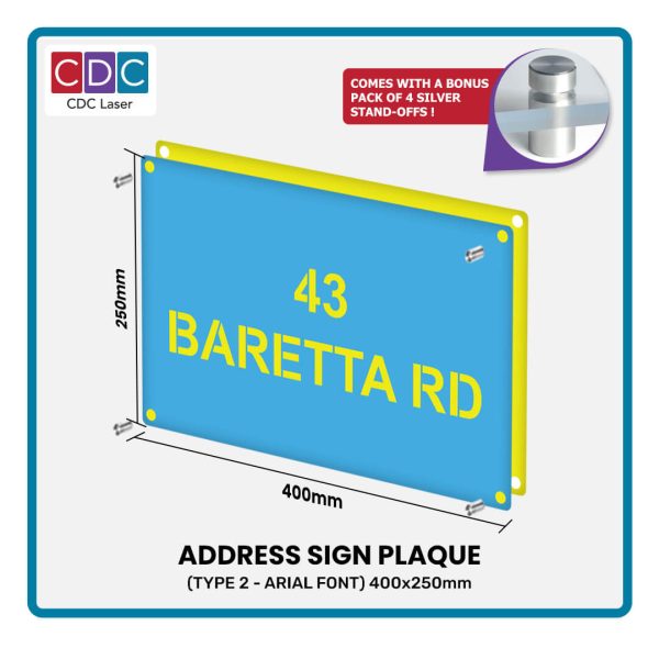 12. TYPE 2 - Address Sign Plaque - SEMI 3D SEPARATE PARTS copy